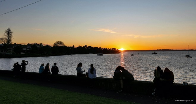 Coxs Bay at sunset during the lockdown shutdown