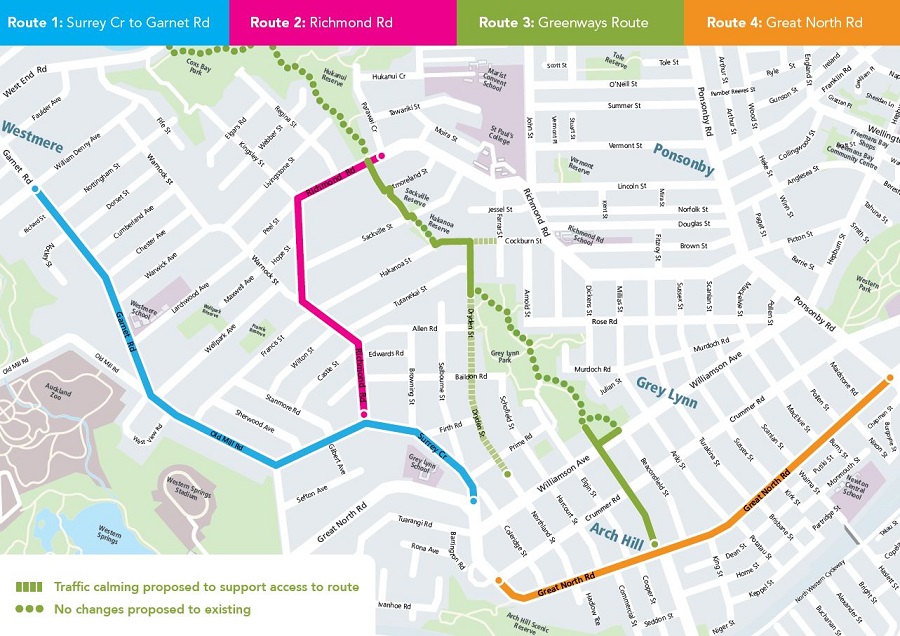 Great North Road improvements and linking routes map