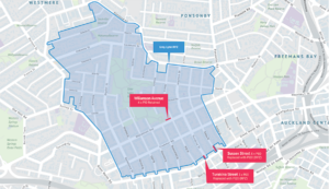 Grey Lynn map of proposed residential parking zone